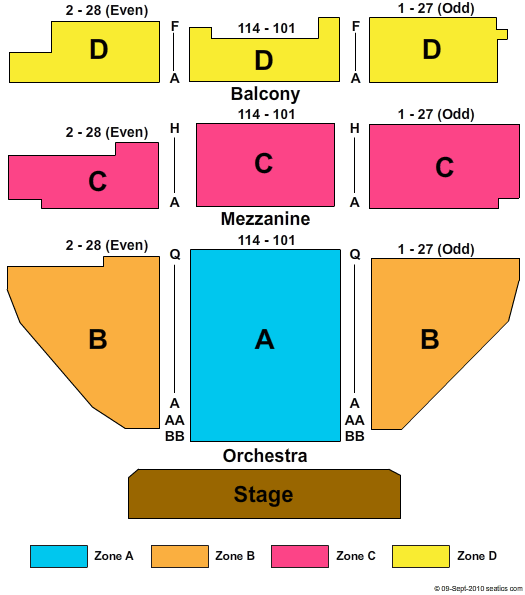 Belasco Theatre Seating Chart